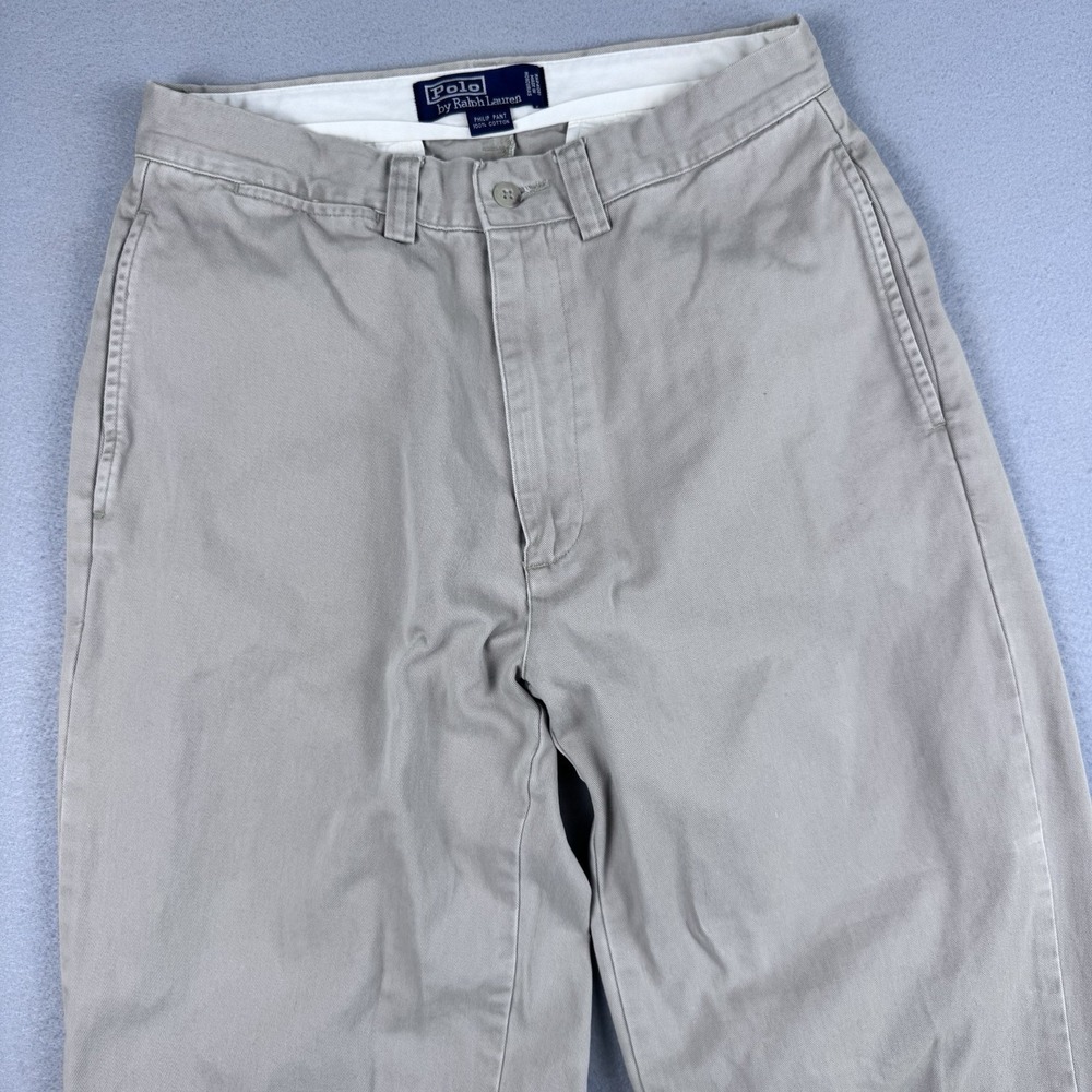 Vintage Polo Ralph Lauren Philip Pant 30x30 Beige Straight Chino Khaki Twill